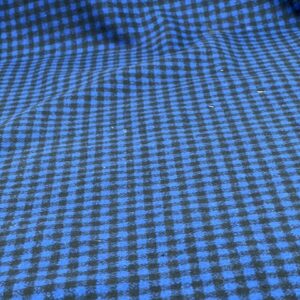 W36 -  Wool / Blend -Blue and Black 5mm Square Checks  - 10% Wool - 90% Polyester Jacketing - 155cm wide - $29.00 per mtr