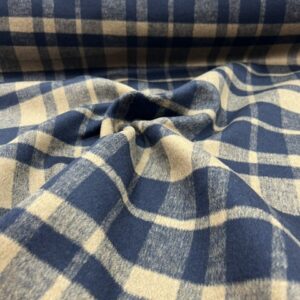 W44 - Wool Blend Jacketing - Black and Tan Multi Sized Check - Stunning !!- 60% Wool - 40% Polyester -  153cm wide - $49.00 per mtr