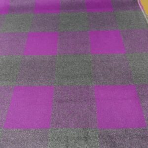 W46 - Wool Blend Jacketing - 12cm Square in Purple  / Grey - Stunning  - 60% Wool - 40% Polyester -  153cm wide - $49.00 per mtr