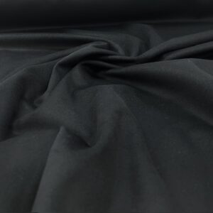 W52 - Wool Jacketing - Thinner Thickness - Jet Black - 90% Wool / 10% Polyester - 155cm wide - $29.00 per mtr