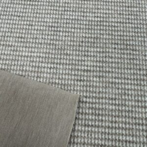 Wool Double Knit - DK7 -Tan and Cream Small Houndstooth - Reversible with Tan on the back - Beautiful Fashion Knits - 20% Wool, 10% Spandex, 70% Polyester - 165cm wide - $28.00 pm