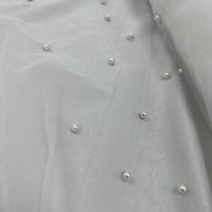 Pearl Tulle Bridal Veil Fabric - Can use as Shoulder Straps, Veils or over Fabric - 155cm wide - 100% Nylon - $65.00 per mtr
