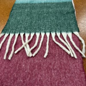 Scarves - L -Green one end and Rosie Pink the other  - 20% Cashmere / 80% Polyester - 180cm long x 52cm wide - Super Soft and No two are the same - $29.00 each