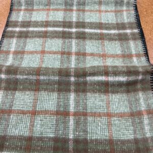 Scarves - LL - Tartan  - Brown, tan, orange and white pinstripe - Knitted edge  - 20% Cashmere / 80% Polyester - 180cm long x 52cm wide - Super Soft and No two are the same - $29.00 each