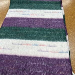 Scarves - TT - Wide stripes of Purple, White and Forrest Green - 20% Cashmere / 80% Polyester - 180cm long x 52cm wide - Super Soft and No two are the same - $29.00 each