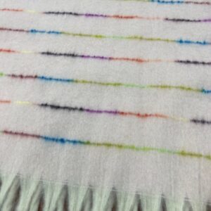 Scarves - CCC- Soft Pink with a rainbow of Colours threaded- 20% Cashmere / 80% Polyester - 180cm long x 52cm wide - Super Soft and No two are the same - $29.00 each