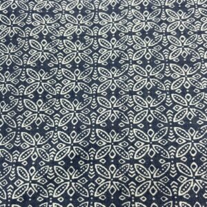 DC27 - Chambray - Patterned - Medium Blue with a White Small Flowering Pattern - 100% Cotton - 150cm wide - $22.00 per mtr
