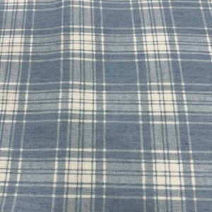 DC28 - Chambray - Patterned - Tartan Check of Light Blue and White - 100% Cotton - 147cm wide - $18.00 per mtr