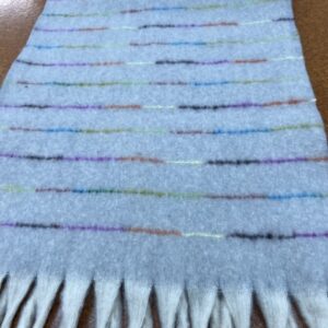 Scarves - EEE - Soft Grey with a rainbow of Colours threaded- 20% Cashmere / 80% Polyester - 180cm long x 52cm wide - Super Soft and No two are the same - $29.00 each