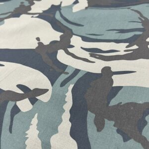 Drill -  Hunter Camo - 97% Cotton / 3% Spandex - Camo Slight Stretch Drill - Khaki Green, Dark Cream, Brown and Black - 170cm wide - $22.00 per mtr
