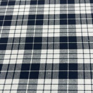 BC-27 - 100% Brushed Cotton - Black and White Double Checks - 100% Cotton - 147cm wide - $18.00 per mtr