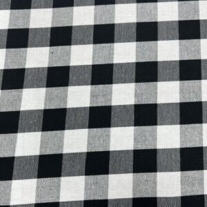 BC-24 - 100% Brushed Cotton -Large Black and White Gingham Checks - 3cm Square - 100% Cotton - 147cm wide - $18.00 per mtr