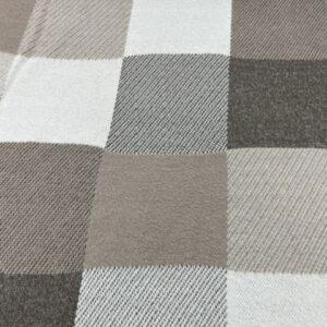 DK12 - Double Knits - 100% Polyester Large Squares of Two Toned Tan, Brown and Brown and Cream Knit - Soft - 160cm wide - $29.00 per mtr