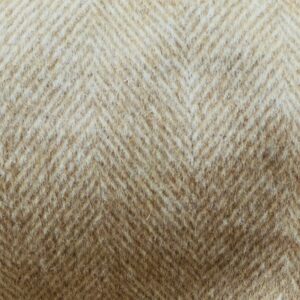 W68 - Wool / Blend Jacketing - Herringbone Rust and Cream in Stripes - Double Thickness - 60% Wool / 40% Polyester - 154cm wide - $49.00 per mtr