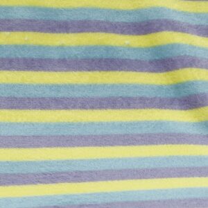 CF11 - Cuddle Fleece - Double Sided Striped Fleece - Yellow, Purple and Blue - 100% Polyester -165cm wide - $16.00 per mtr