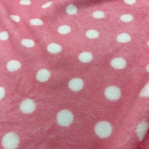 CF13 - Cuddle Fleece - Double Sided Fleece - Bright pink with 10cm white Spot  - 100% Polyester - 165cm wide - $16.00 per mtr
