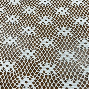 Mesh - White Patterned - 150cm wide - 100% Nylon - $18.00 per mtr