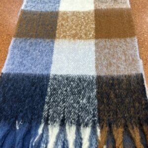Scarves  - S12 - 20% Cashmere / 80% Polyester - Rich Colours Checks with Tassels - 180cm long x 38cm wide - Super Soft and No two are the same - $20.00 each