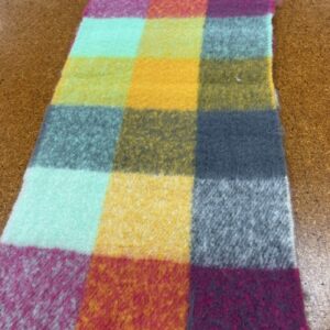Scarves  - S2 - 20% Cashmere / 80% Polyester - Colourful Checks with Tassels - 180cm long x 38cm wide - Super Soft and No two are the same - $20.00 each