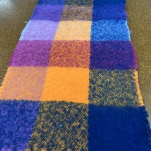Scarves  - S3 - 20% Cashmere / 80% Polyester - Vibrant Coloured Checks with Tassels - 180cm long x 38cm wide - Super Soft and No two are the same - $20.00 each