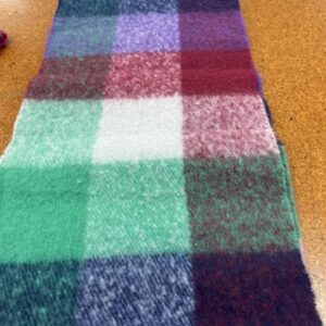 Scarves  - S4 - 20% Cashmere / 80% Polyester - Deep Coloured Checks with Tassels - 180cm long x 38cm wide - Super Soft and No two are the same - $20.00 each