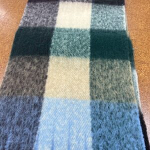 Scarves  - S6 - 20% Cashmere / 80% Polyester - Warm Coloured Checks with Tassels - 180cm long x 38cm wide - Super Soft and No two are the same - $20.00 each