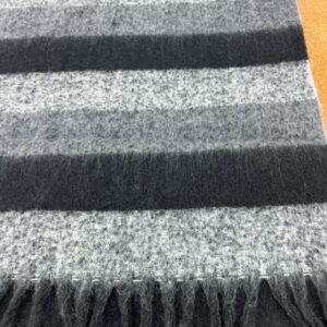 Scarves - W - Two Toned Grey and Black Stripes - 20% Cashmere / 80% Polyester - 180cm long x 52cm wide - Super Soft and No two are the same - $29.00 each