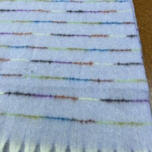 Scarves - XX - Soft Lilac with a Colourful Rainbow thread - 20% Cashmere / 80% Polyester - 180cm long x 52cm wide - Super Soft and No two are the same - $29.00 each