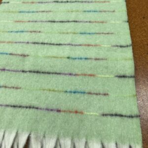 Scarves  - YY - SoftLime Green with a Colourful Rainbow thread - 20% Cashmere / 80% Polyester - 180cm long x 52cm wide - Super Soft and No two are the same - $29.00 each