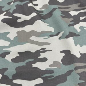Drill -  Jungle Camo - 90% Cotton / 10% Spandex - Camo Stretch Drill -Cream, Brown and Khaki Green - 150cm wide - $22.00 per mtr