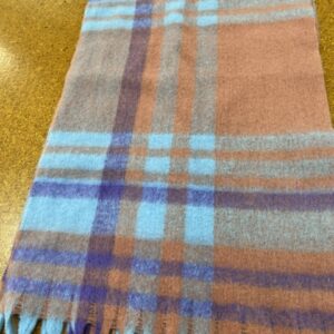 Scarves - HHH -Terracotta, Purple and Blue y - 20% Cashmere / 80% Polyester - 180cm long x 52cm wide - Super Soft and No two are the same - $29.00 each