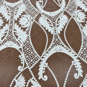 OW197 - Sai Lace - Beautiful Bridal lace - 130cm wide - 100% Polyester Mesh - 100% Rayon Embroidery - $49.00 per mtr