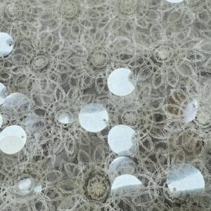OW520 - Bridal lace - Ariel Sequin Lace - 60% Polyester, 30% PET, 10% Nylon - Star Flowers with large sequins - 160cm wide - $29.00 per mtr