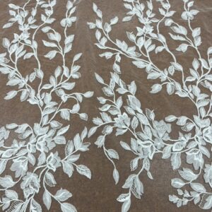 BL555 - Cathie Lace - Ideal for the bodice and sleeves - 100% Nylon  Tulle - 100% Rayon Embroidery - 150cm wide - $69.00 per mtr