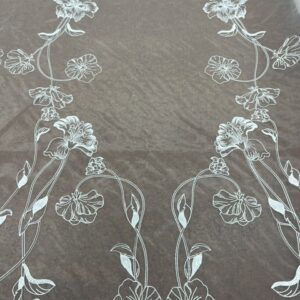 OW538 - Tanzy Lace - Scattered Flowers -100% Polyester Organza background- 150cm wide - $39.00 per mtr