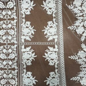 OW171 - Bridal lace - Yoannah Band - Paneled Lace with 100% Cotton Embroidery / 100% Nylon Base - 150cm wide - $49.00 per mtr - NOW $10.00 SPECIAL