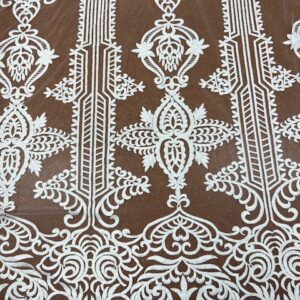 OW163 - Tate Lace - 100% Nylon Tulle with 100% Rayon Embroidery - 140cm wide - $39.00 per mtr