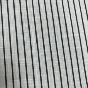 LC53 - Linen Blend - Off White with a pinstripe in Black - 55% Linen / 45% Cotton - 150cm wide - $26.00 per mtr