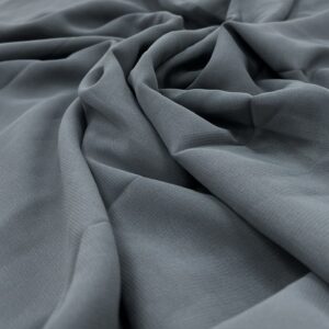 GS6 - Steel Grey- Georgette - Plain - 100% Polyester - 5mtr x 1.10cm wide - Saree Sized Pieces - $30.00 piece price