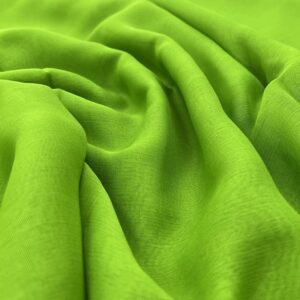 GS8 - Apple Green - Georgette - Plain - 100% Polyester - 5mtr x 1.10cm wide - Saree Sized Pieces - $30.00 piece price