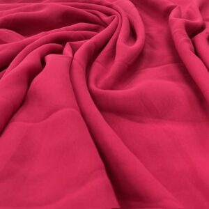 GS15 - Ruby Red - Georgette - Plain - 100% Polyester - 5mtr x 1.10cm wide - Saree Sized Pieces - $30.00 piece price