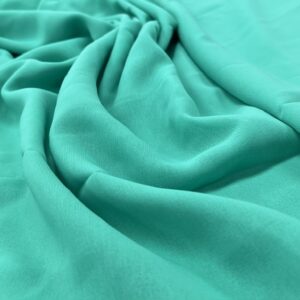 GS16 - Deep Mint - Georgette - Plain - 100% Polyester - 5mtr x 1.10cm wide - Saree Sized Pieces - $30.00 piece price