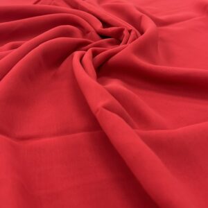 GS20 - Red - Georgette - Plain - 100% Polyester - 5mtr x 1.10cm wide - Saree Sized Pieces - $30.00 piece price
