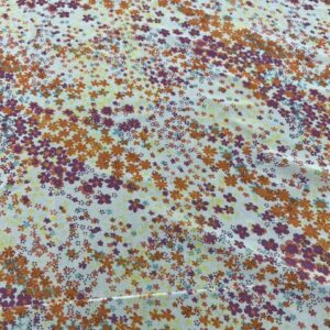 P221 - 100% Polyester - Chiffon - White with Sweet small clusters of multi coloured flowers  - 145cm wide - $15.00 per mtr