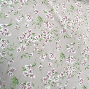 P229 - Georgette - Pale Pink background with Rose Pink and White Flower Clusters - 150cm wide - $18.00 per mtr