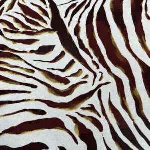 P236 - Georgette- 100% Polyester - Zebra Print in Brown, cream and Gold - 150cm wide - $16.00 per mtr
