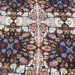 P254 - 100% Polyester - Large Rosettes in Blue, Pink and Creams - 140cm wide - $16.00 per mtr