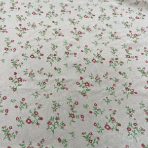 P256 - 100% Polyester - Chiffon - Brown with small Rosie Pink Flowers- 150cm wide - $12.00 per mtr