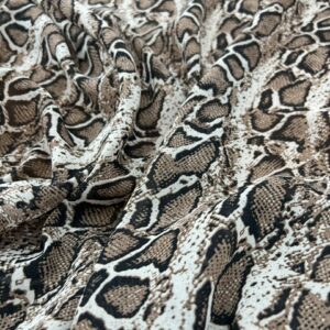 P264 - 100% Polyester - Georgette -Snake Skin Print on Two Toned Brown- 150cm wide - $18.00 per mtr