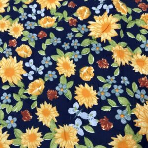 R119 - 100% Rayon - Meadow of Sun flowers- 145cm wide - $16.00 per mtr